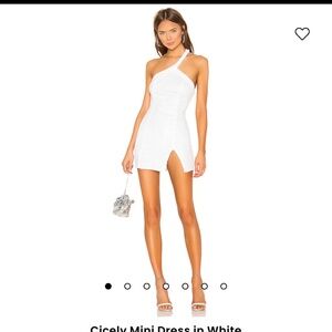 Superdown Sequin White Mini Dress